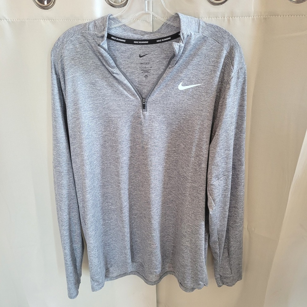Nike Running Mens Quarter Zip Pullover Large Dri-Fit Athleisure Activewear 21658